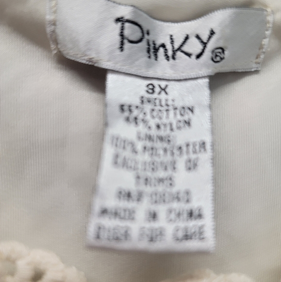 Cream Embroidery Tulle Dress - Picture 5 of 5